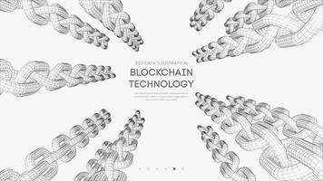 Blockchain digital technology. Big data vector background. Cryptocurrency technology vector background.