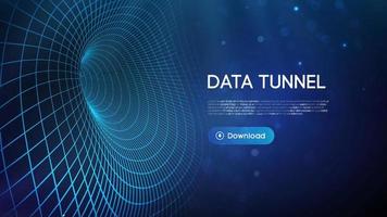 Data bridge vector illustration. Traffic big data and data visualization. Communication network digital technology background.