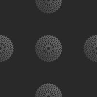 Seamless islamic pattern with radial ornament in moroccan style. Mettalic pattern on dark background. Abstract geometric ornament vector. vector