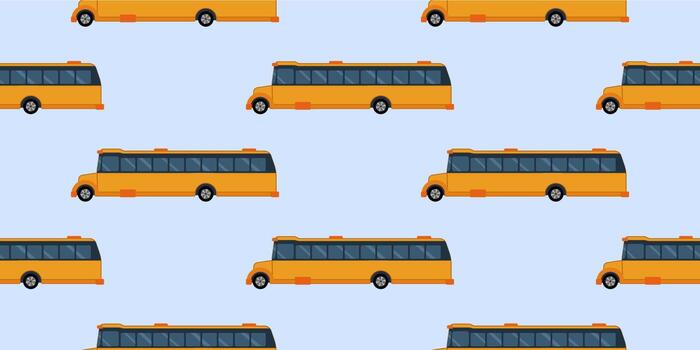 vector de patrón de autobús sin costuras