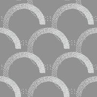 Stipple seamless pattern in retro style on grey background. Vector stipple texture can be used for fabric design.