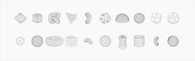 Memphis abstract shapes on white background. Vintage retro design. Retro line art with black abstract shapes on white background. vector