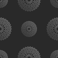 Seamless islamic pattern with radial ornament in moroccan style. Mettalic pattern on dark background. Abstract geometric ornament vector. vector