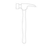 Hammer icon isolated on white background. Vector gavel illustration.