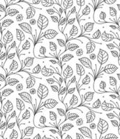 Leaf pattern vector background. Textile decor ornament. Seamless texture retro design. Print flower pattern.