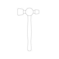 Hammer icon isolated on white background. Vector gavel illustration.