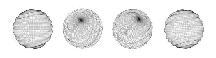 Ilustración de vector de esfera de estructura metálica. Fondo geométrico abstracto de tecnología. arte lineal.