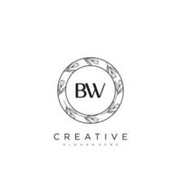 BW Initial Letter Flower Logo Template Vector premium vector art
