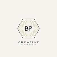 bp letra inicial flor logotipo plantilla vector premium vector art