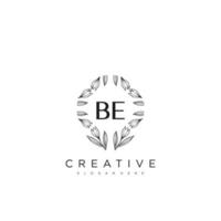 BE Initial Letter Flower Logo Template Vector premium vector art