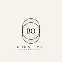 BO Initial Letter Flower Logo Template Vector premium vector art