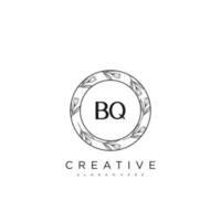 BQ Initial Letter Flower Logo Template Vector premium vector art