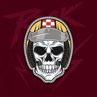 motorcycle skull patch vector