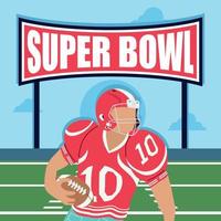 supper bowl player vector