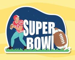 supper bowl game player vector