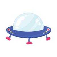 ufo flying space vehicle vector