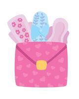 diary protector with hygienic towels vector