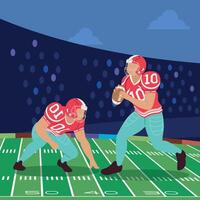 american football players game vector