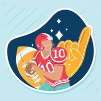 american football sport player vector