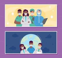 doctors medical staff teams vector