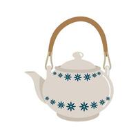 chinese teapot utensil vector