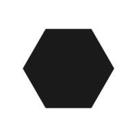 trazo de contorno de icono de vector de símbolo de forma hexagonal para elemento de interfaz de usuario de diseño gráfico creativo en una ilustración de pictograma