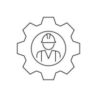 Technician icon. simple design, Repairman icon vector. vector illustration on white background
