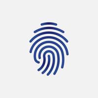 Fingerprint scanning identification system icon vector