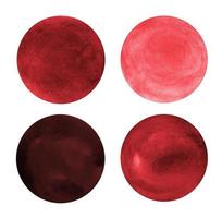 Beautiful Red Watercolor Design Elements. photo