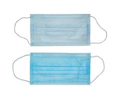 Medical protective disposable surgical face mask - both sides. Healthcare and medical concept. photo