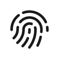 Fingerprint scanning identification system icon vector