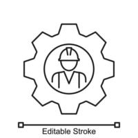 Technician icon. simple design, Repairman icon vector. vector illustration. editable stroke