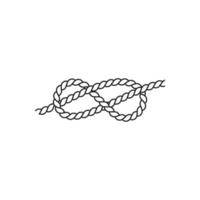 Knot, marine theme icon, vector illustration on white background.