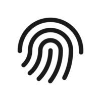 Fingerprint scanning identification system icon vector
