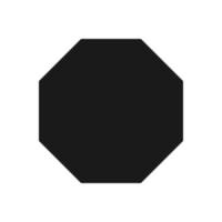 octagon shapes with outlines and fill colors, fields for logos or symbols, math teaching pictures. vector