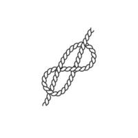 Knot, marine theme icon, vector illustration on white background.