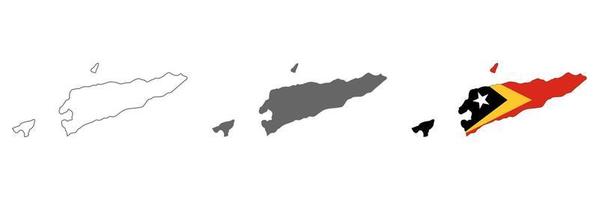 Highly detailed East Timor map with borders isolated on background vector