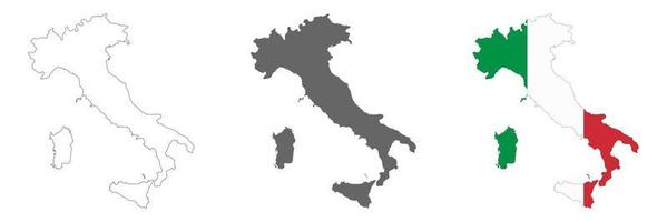 Highly detailed Italy map with borders isolated on background vector