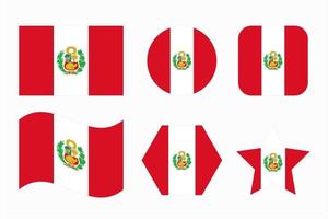 Peru flag simple illustration for independence day or election vector