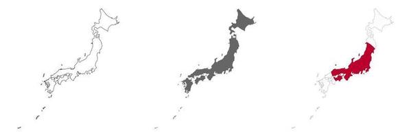 Highly detailed Japan map with borders isolated on background vector