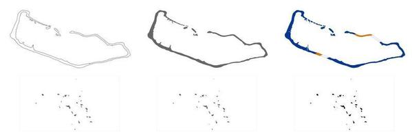 Highly detailed Marshall Islands with Majuro map with borders isolated on background vector