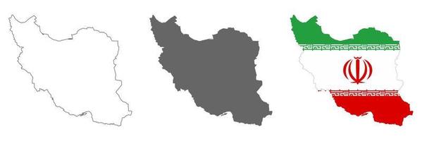 Highly detailed Iran map with borders isolated on background vector