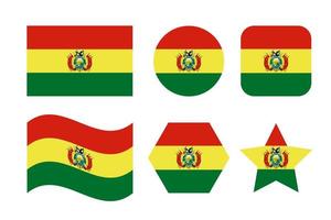 Bolivia flag simple illustration for independence day or election vector