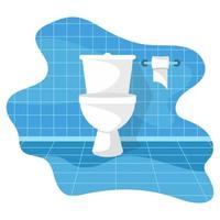 Toilet bowl, toilet room vector