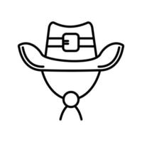 icono de vector de sombrero de vaquero