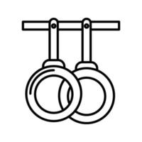 icono de vector de anillos de gimnasio