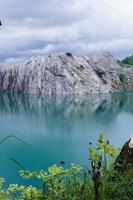 Limestone Mountains after the explosion of concessions. photo