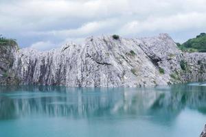 Limestone Mountains after the explosion of concessions. photo