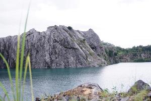 Limestone Mountains after the explosion of concessions. photo