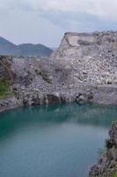 Limestone Mountains after the explosion of concessions. photo